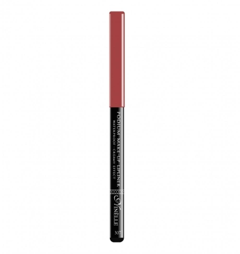 Ninelle Карандаш для губ Podium Make-Up, водостойкий, тон №307, Винный КРЕМОВЫЙ