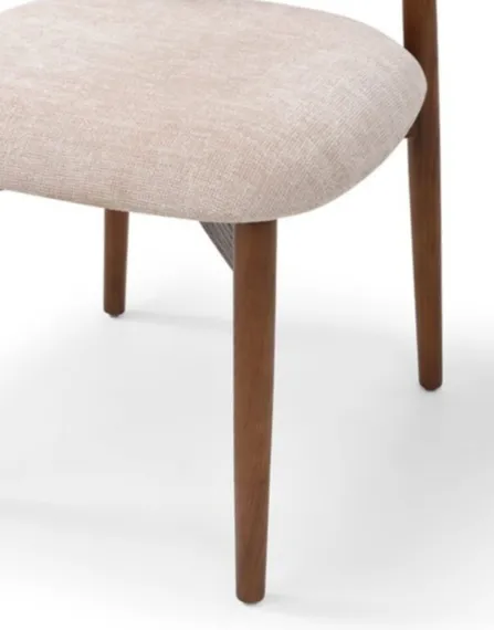 Стул Ando бежевый, ножки орех