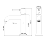 Смеситель для раковины WONZON & WOGHAND TOR, Брашированное золото (WW-88018073-BG)