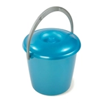 Ведро Соло 5л с крышкой перламутровое бирюзовое С631КБИР