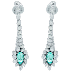 Серьги с Турмалином Параиба и Бриллиантами, E0116-1/1