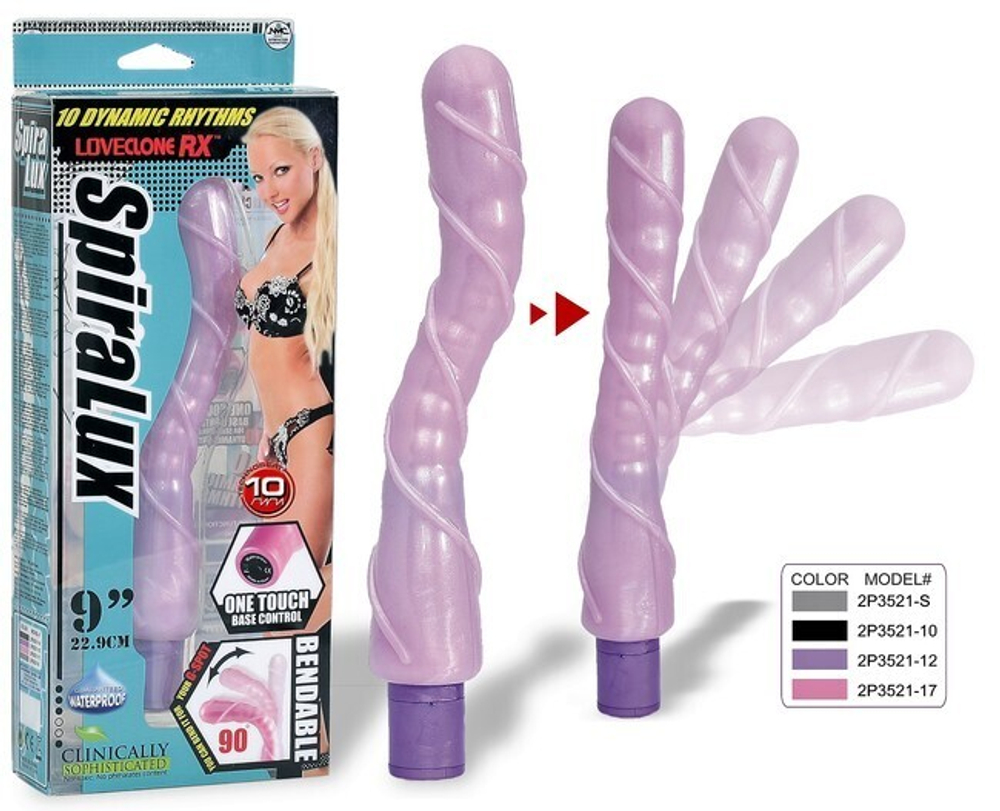 Вибратор гнущийся Spiralux (розовый) (Цвет: розовый)