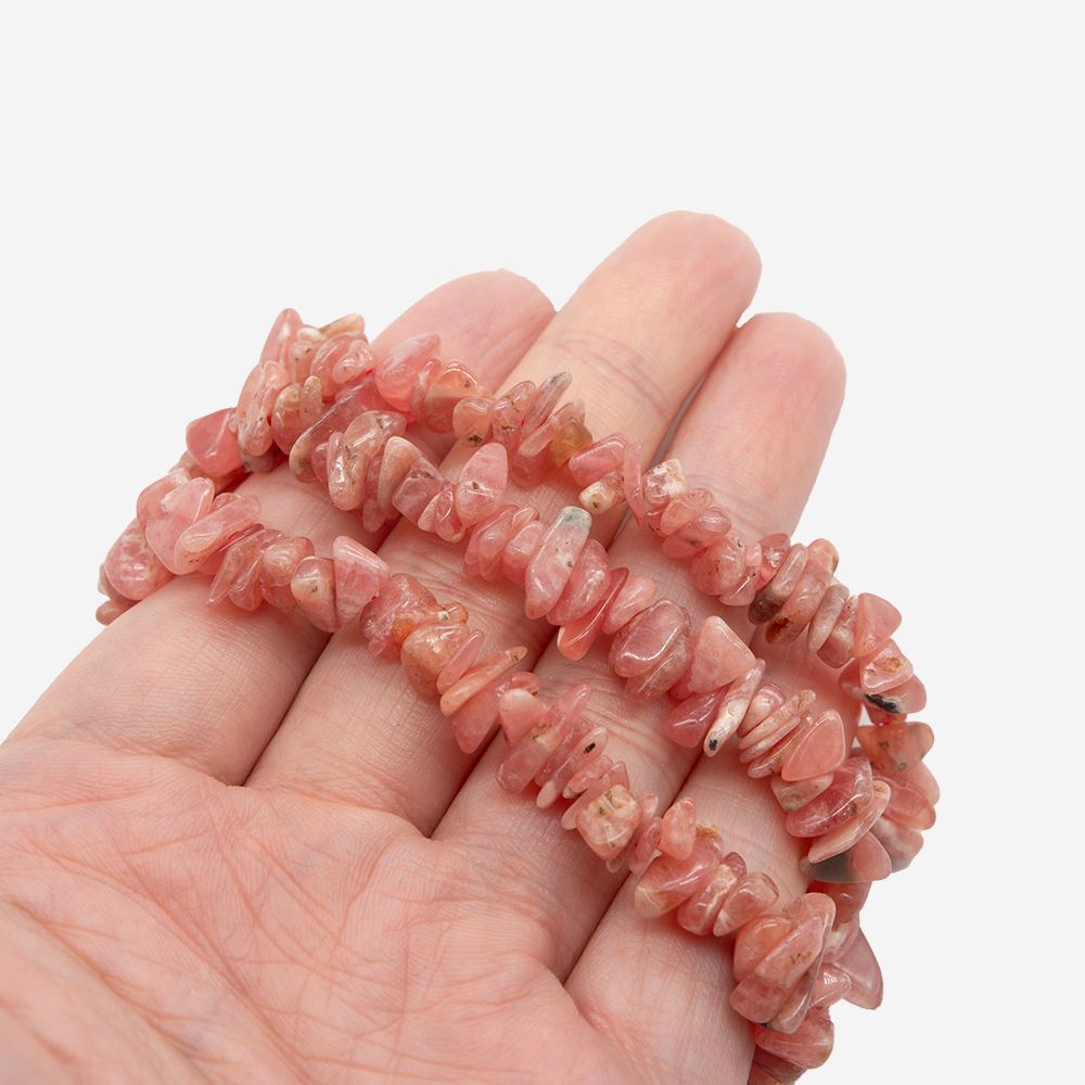 Родохрозит натуральный, бусины фриформ, 5-12мм