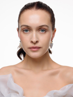 Серьги "Elongate Shine" Bicolor на швензе амур