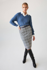 4795 Юбка женская (серый клетка)