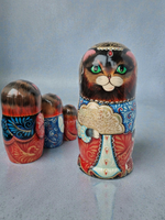 Матрешка "Королева кошка" 5мест