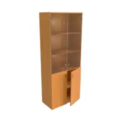 Шкаф стекло прозрачное ЛФ217 800х406х2000, ольха