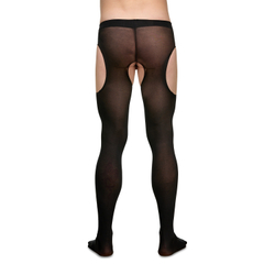 Мужские легинсы с вырезами черные LaBlinque LB15709