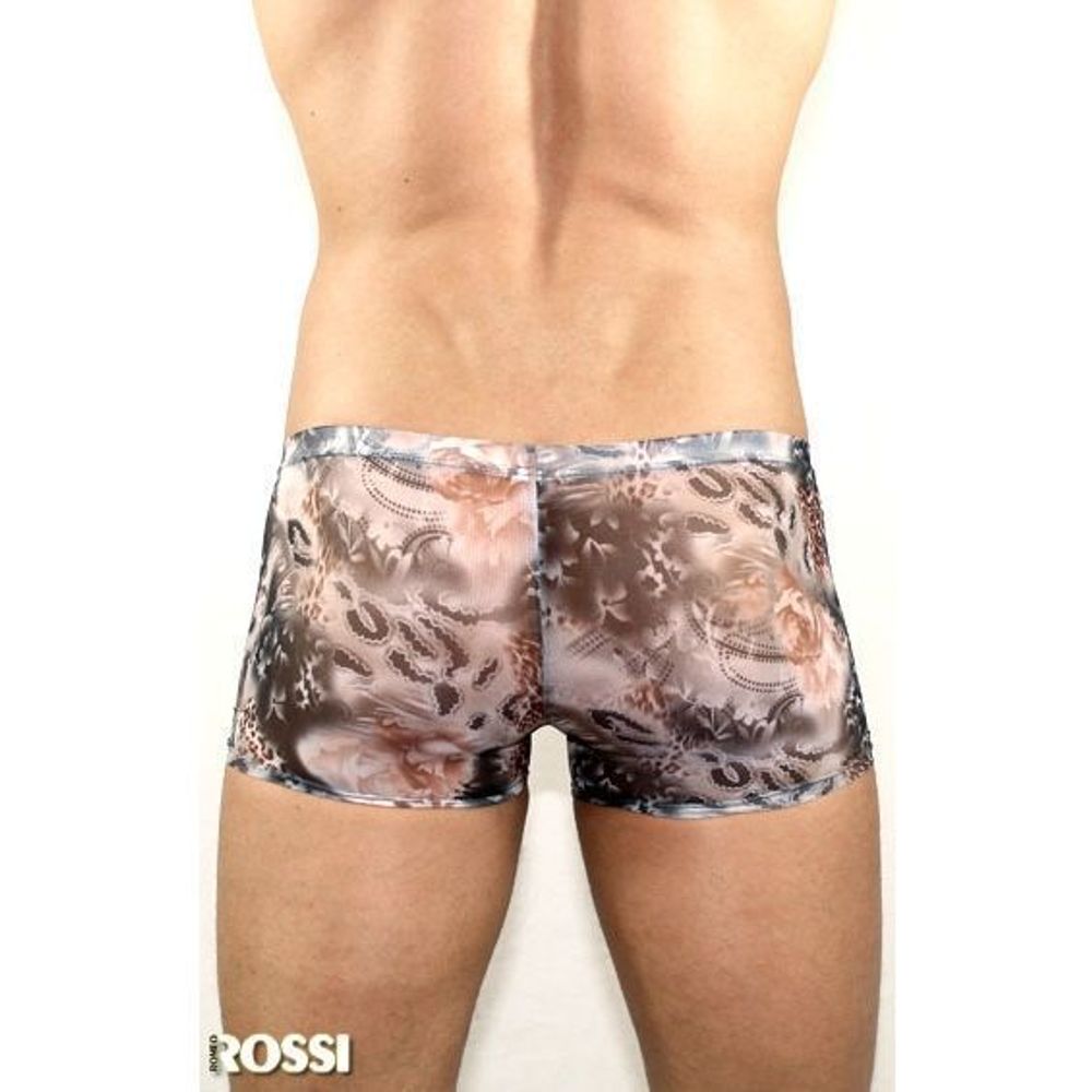 Мужские трусы боксеры прозрачные леопард Romeo Rossi Hong Kong Leopard Boxer RR00214