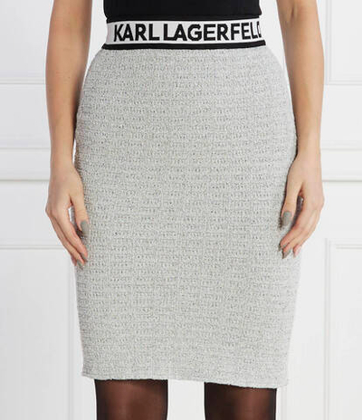 Юбка boucle knit Karl Lagerfeld - серый(235W1204)