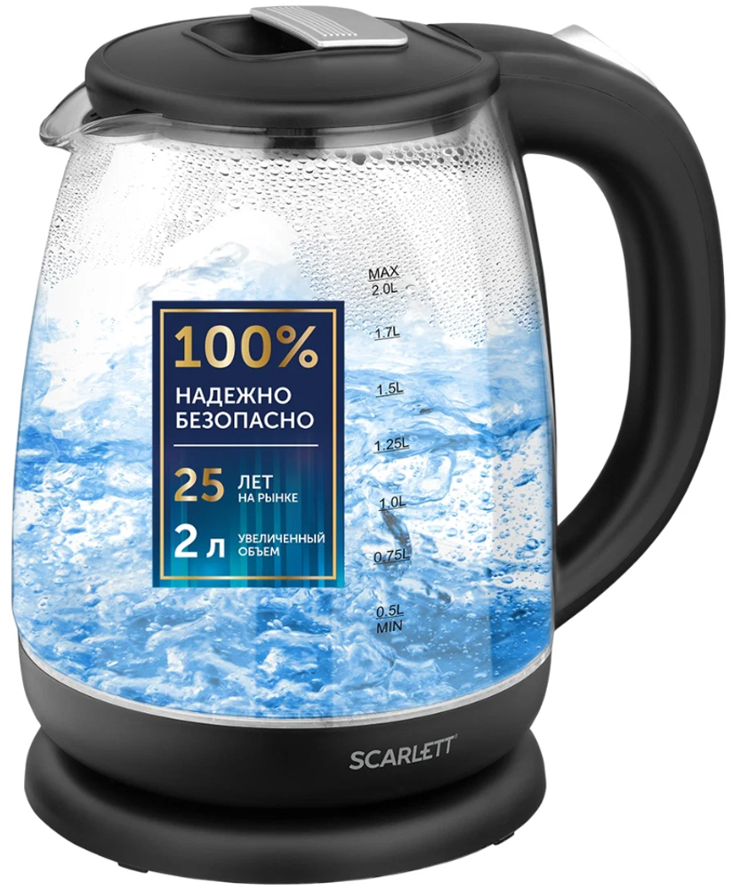Чайник Scarlett SC-EK27G80, черный