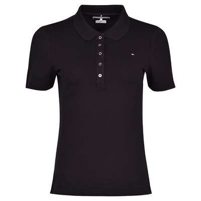 Женское поло Tommy Hilfiger 1985 Slim Pique Polo - black