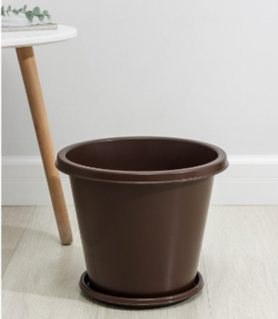 Горшок для цветов с поддоном «Альтернатива. Эконом», 10 л, пластиковый, коричневый