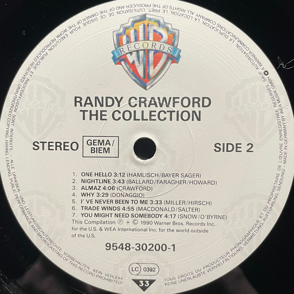 Randy Crawford ‎– The Collection (Германия 1990г.)