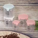 Набор банок для продуктов 3шт (400мл,800мл,1500мл)с мерной шкалой