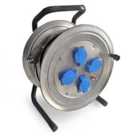 Удлинитель ТМ Союз сил. на металл. катушке с 4 гн. 3700 Вт з/к КГ IP-44 40м