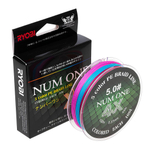 Шнур NUM ONE PE4X-100M 5.0#/0,370 mm Multi Colour