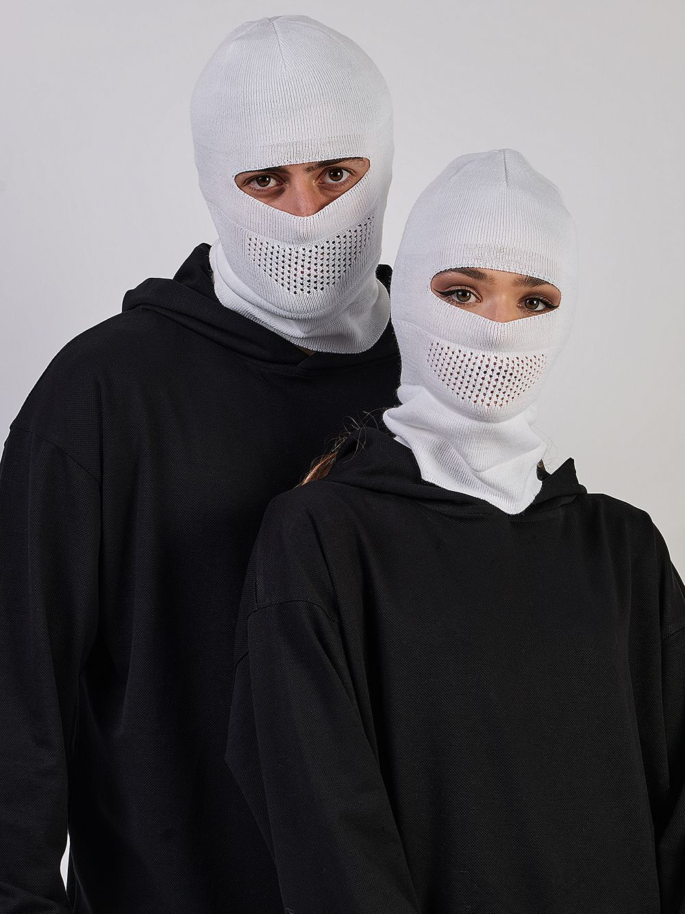 Шапка балаклава трикотажная Prival женская, белая