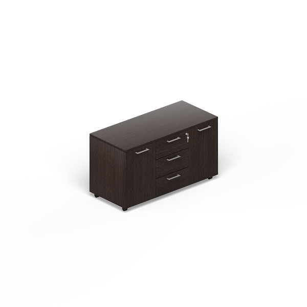 Сервисная тумба (3 ящика + 2 дверцы)