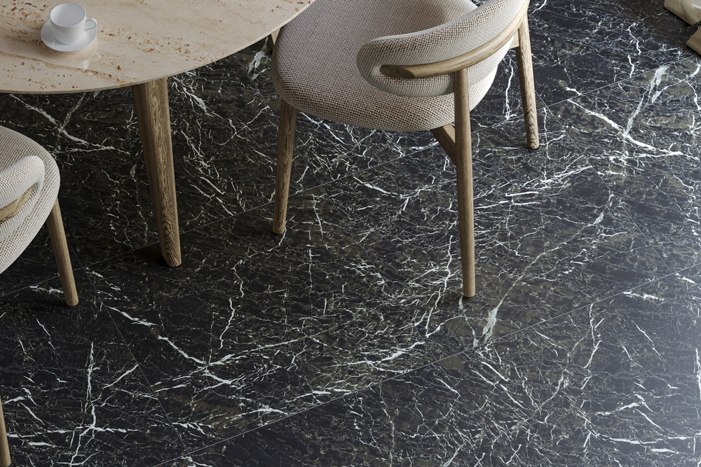 Глазурованный керамогранит Grasaro Super Marble G-2993/MR/600x600x9/S1, 60x60 см 1.8 м² матовый цвет черный
