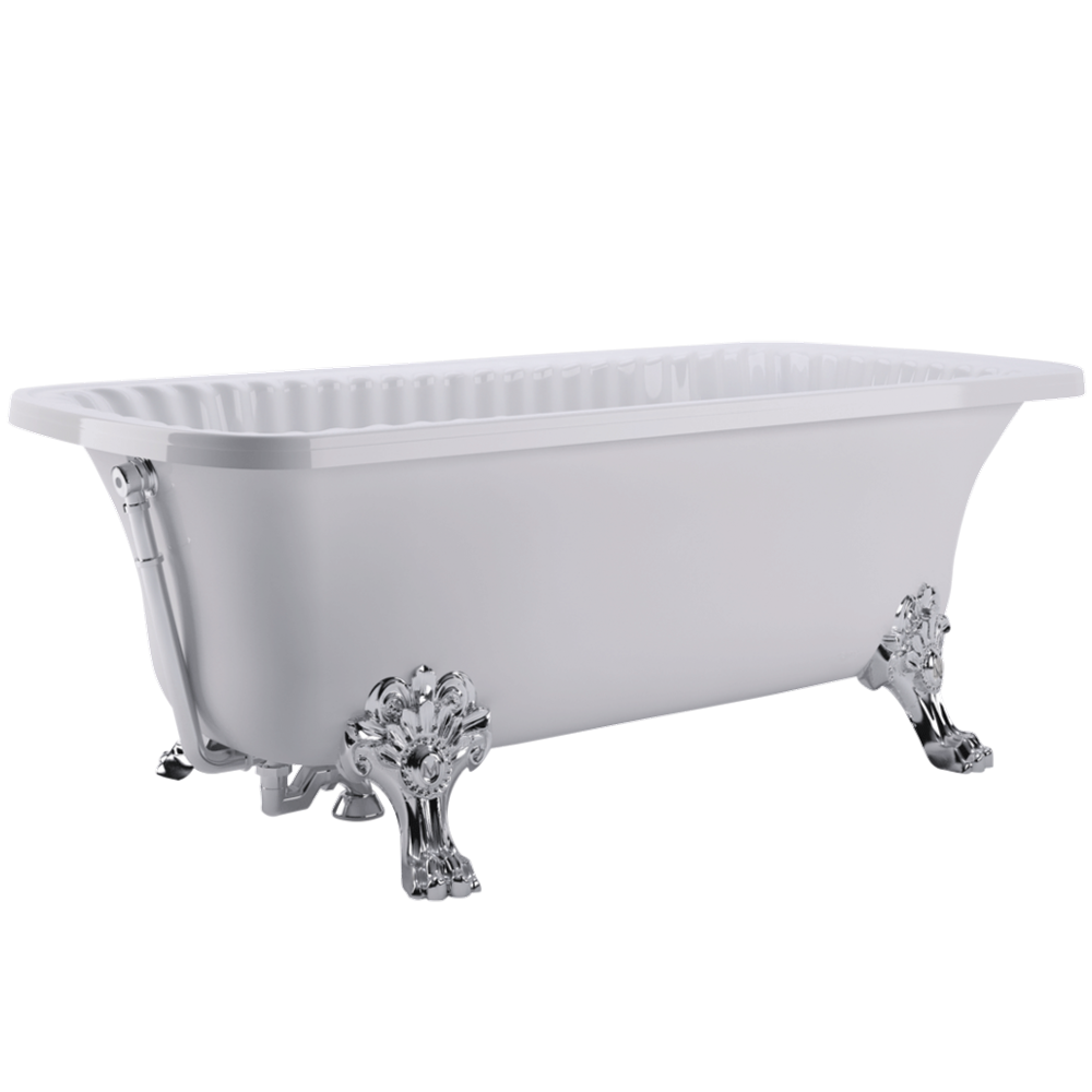 Ванна Migliore Olivia 24631 174xH66 см. белая, на лапах "Migliore" хром