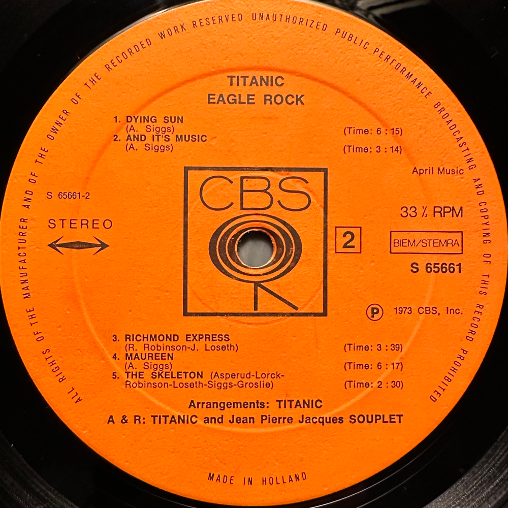 Titanic - Eagle Rock (Голландия 1973г.)