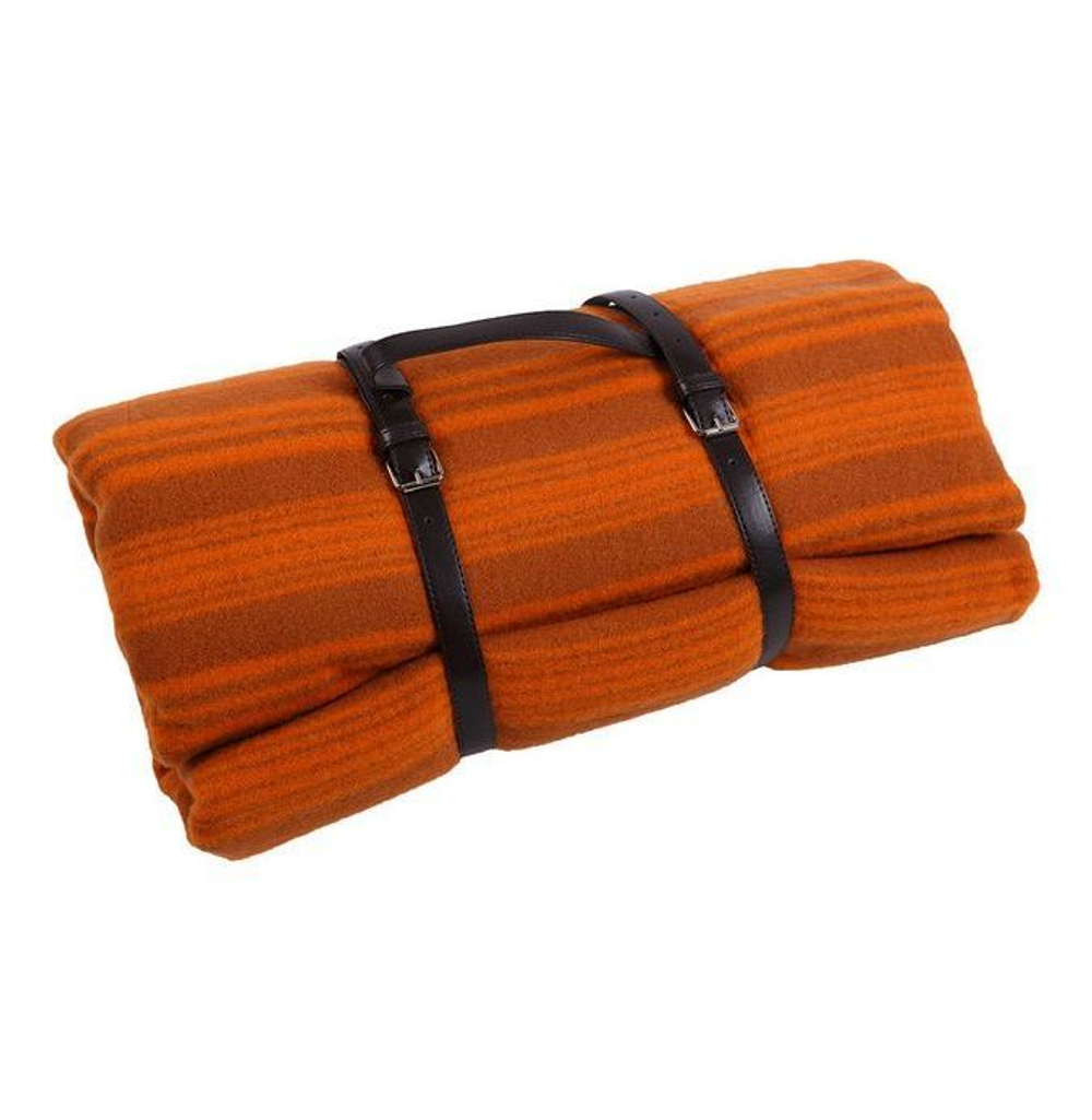 Плед 140х190 Manifattura Lombarda Merino Jaquard оранжевый Италия