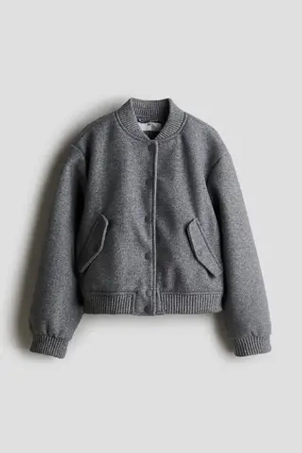 H&M Бомбер, темно-серый