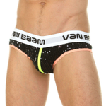 Белые трусы-слипы с черными пайетками (Размер: M) (Цвет: черный)