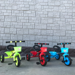 507/LH/Велосипед 3-х колесный без ручки, EVA колеса, пластм.сиденье, корзинка на руле и в задней час