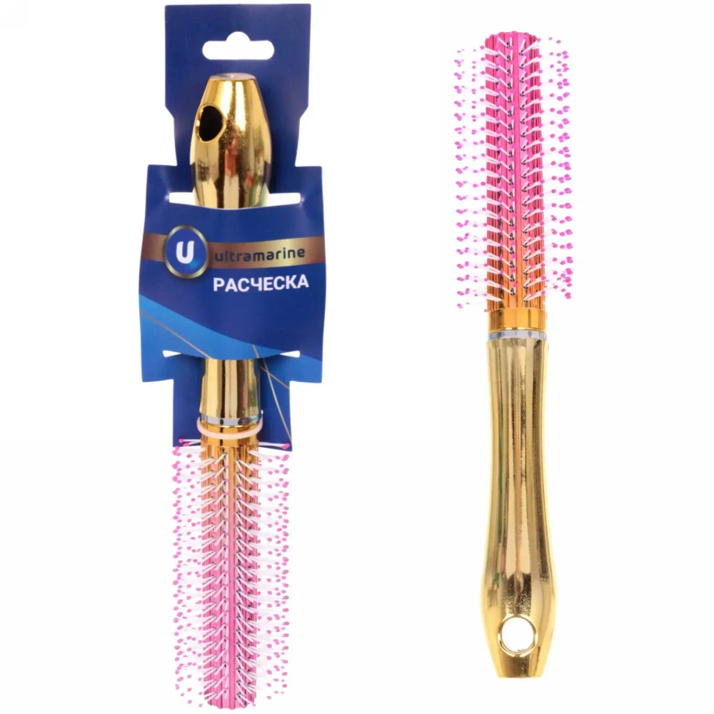 Расческа массажная брашинг «Dreams Belle», цвет розовое золото, 4*23см (блистер Ultramarine)