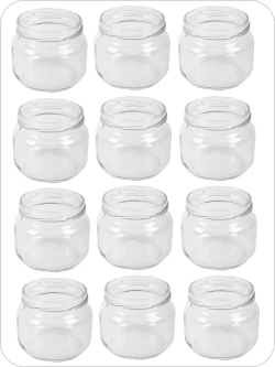 Банка 350 мл стекло, 12 штук, крышка 82мм