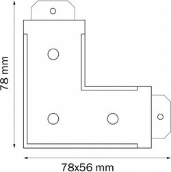 Соединитель угловой внутренний для треков Lightstar Teta 505127