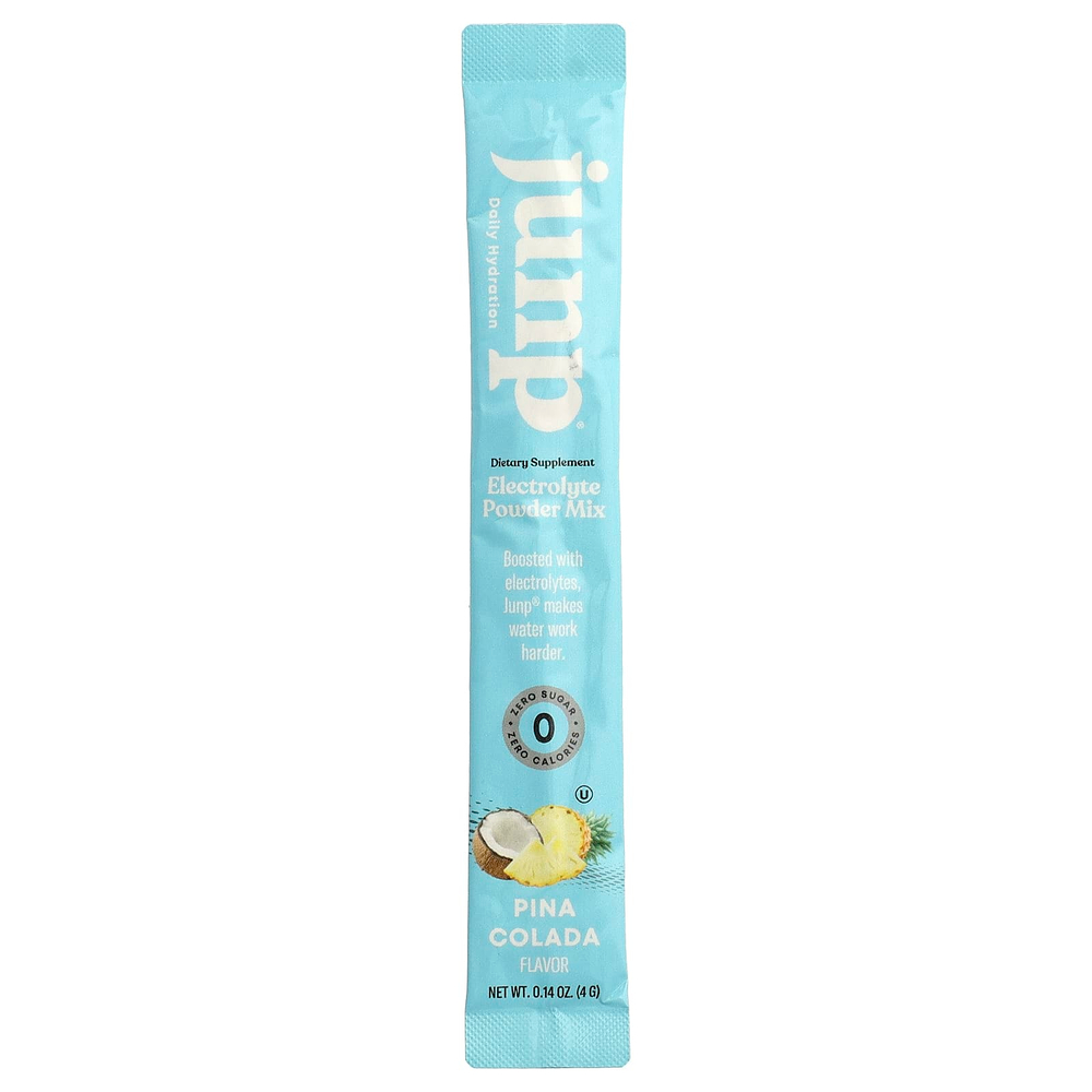JUNP Hydration, электролитная порошковая смесь, «Пина колада», 5 пакетиков по 4 г (0,14 унции)