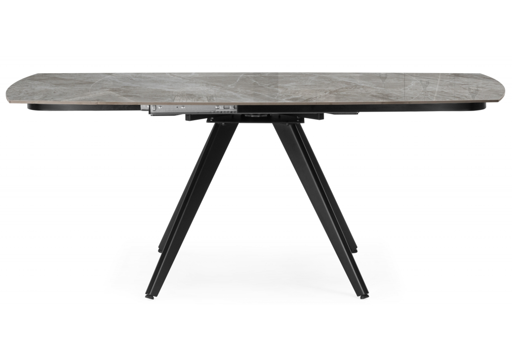 Керамический стол Woodville Silvi 120(180)x80 серый, черный