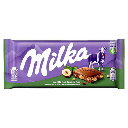 Шоколад Milka Hazelnuts Original с дроблёным фундуком, 100 г