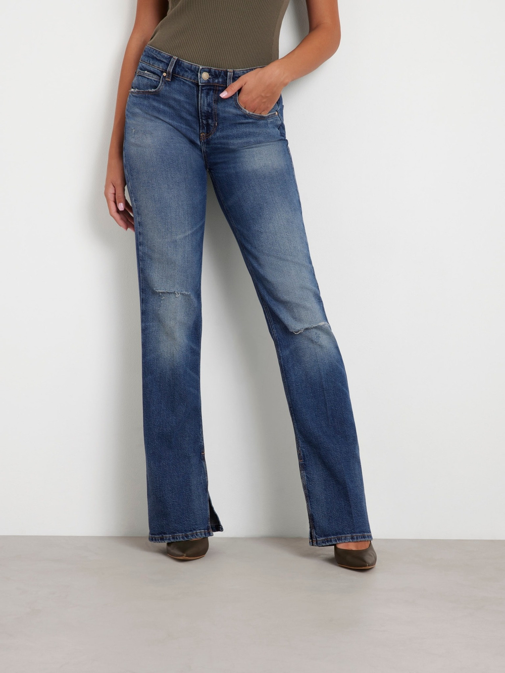 Джинсы Flare Split женские GUESS