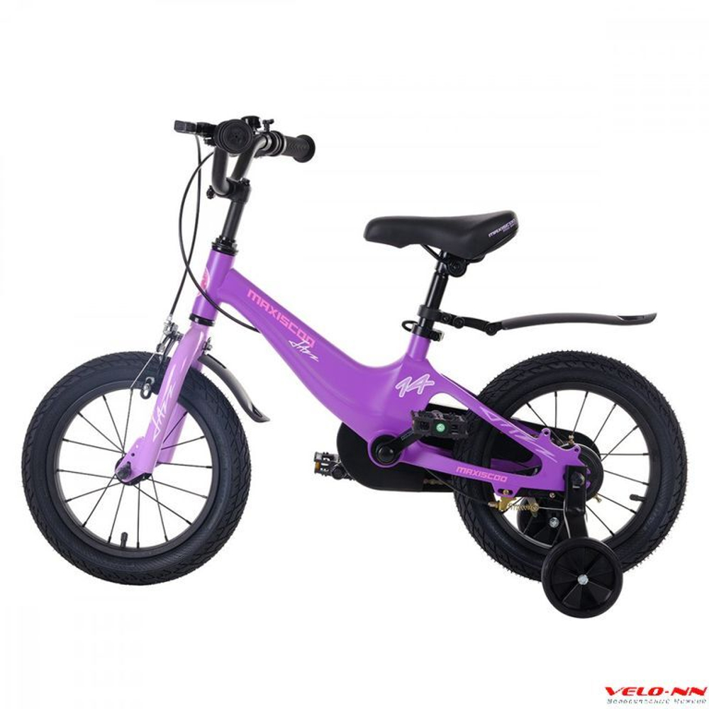 Велосипед 14" MAXISCOO JAZZ Стандарт Плюс Фиолетовый матовый (2024)