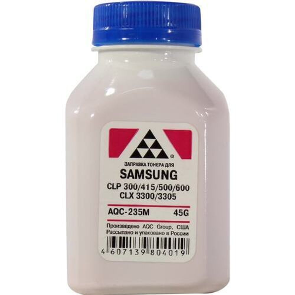 Тонер для SAMSUNG CLP 300/315/320/325/360/415/500/510/600/610/CLX3300/3305 Magenta (45г) (AQC-США)