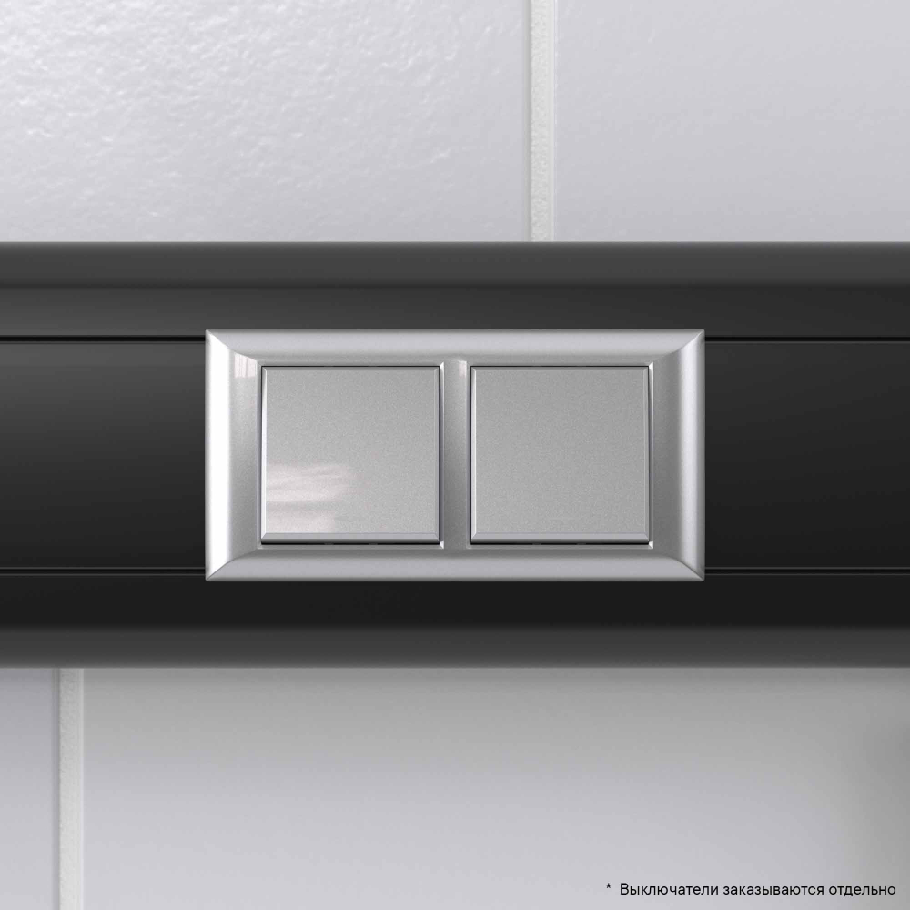 Рамка-суппорт "Avanti" для "In-liner Front",  серебристый металлик, 4модуля