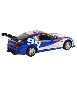 Машина "АВТОПАНОРАМА" Maserati Gran Turismo MC GT4, синий, 1/32, свет, звук, в/к 17,5*13,5*9 см