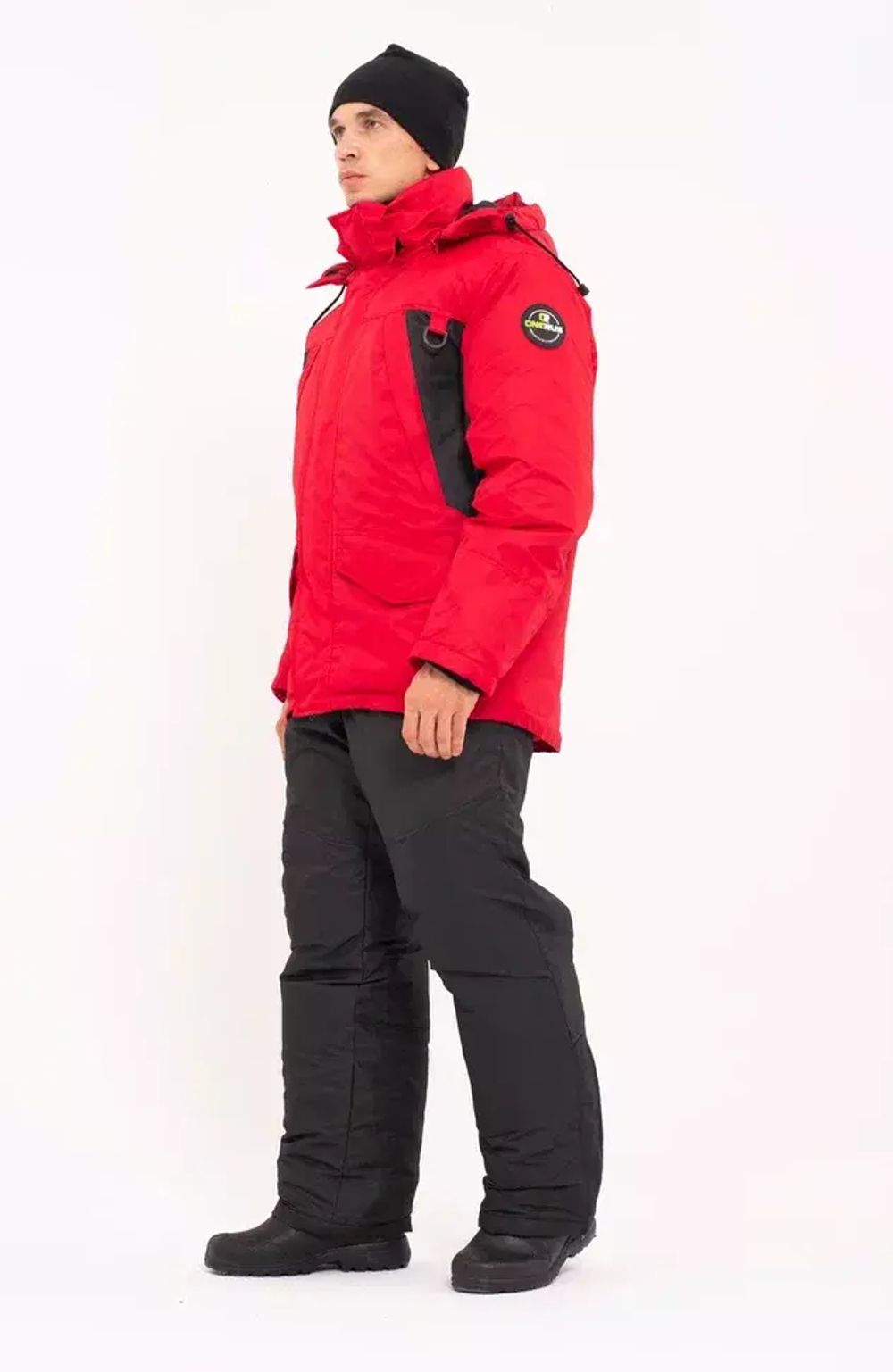 Зимний мужской костюм-поплавок ONERUS "Фишер -45" (Таслан) Красный/Черный