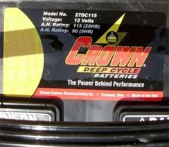 Аккумулятор Crown 115Ah DC (12В)