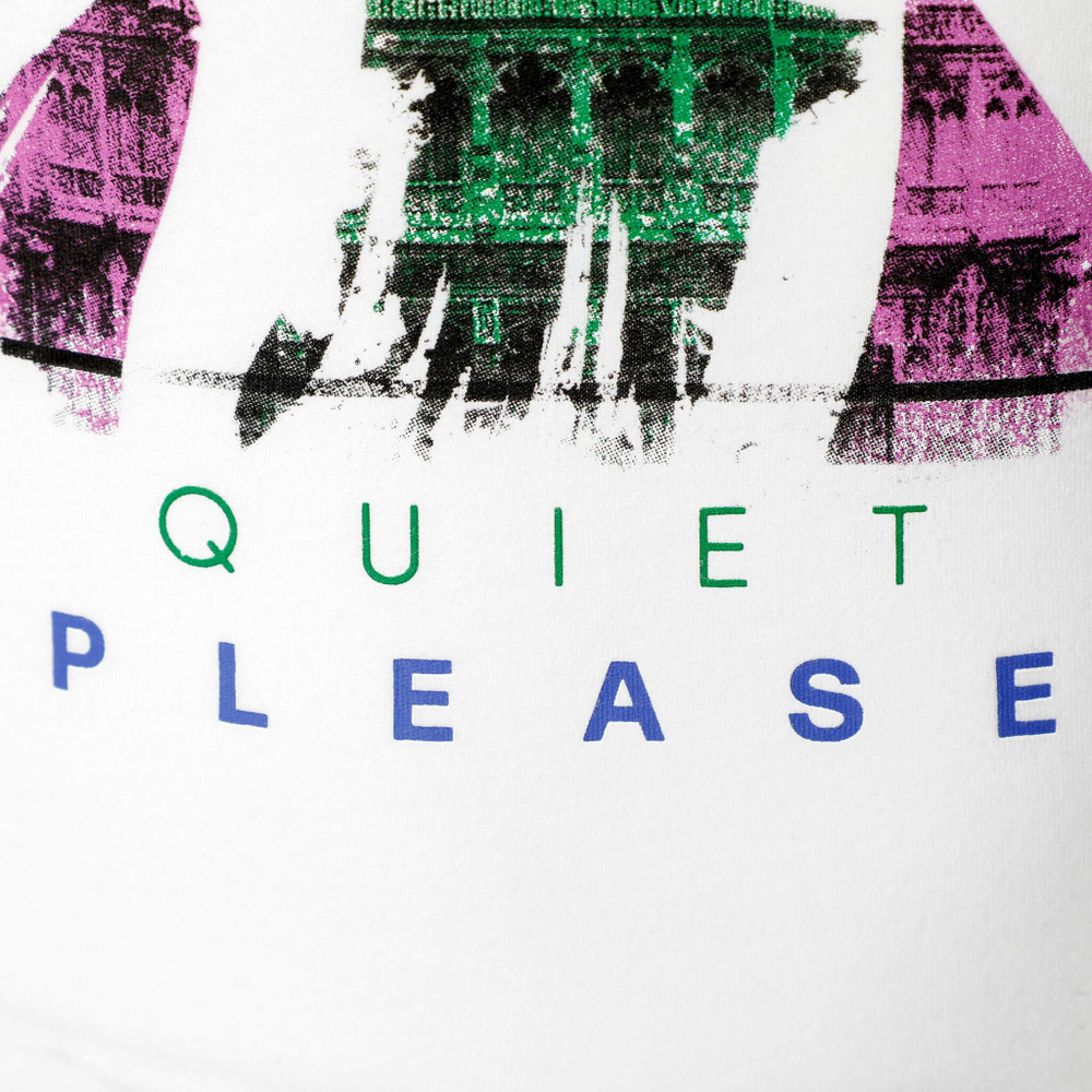 Мужское теннисное поло Quiet Please London Calling T-Shirt Men - White, Multicoloured