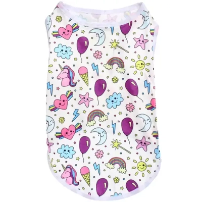 Майка для собак и кошек мелких и средних пород «БРО на стиле», яркая радуга, размер ХL (длина спинки 36см, объем груди 43см, от 9 до 12кг)