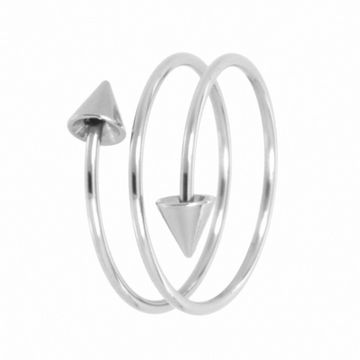 Кольцо стальное (214) спираль с шипом