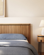 Licia Изголовье кровати из массива манго и металла с черной отделкой для кроватей 180 см