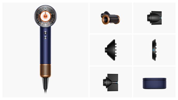 Фен Dyson Supersonic Nural HD16 c кейсом, Prussian blue/Rich copper