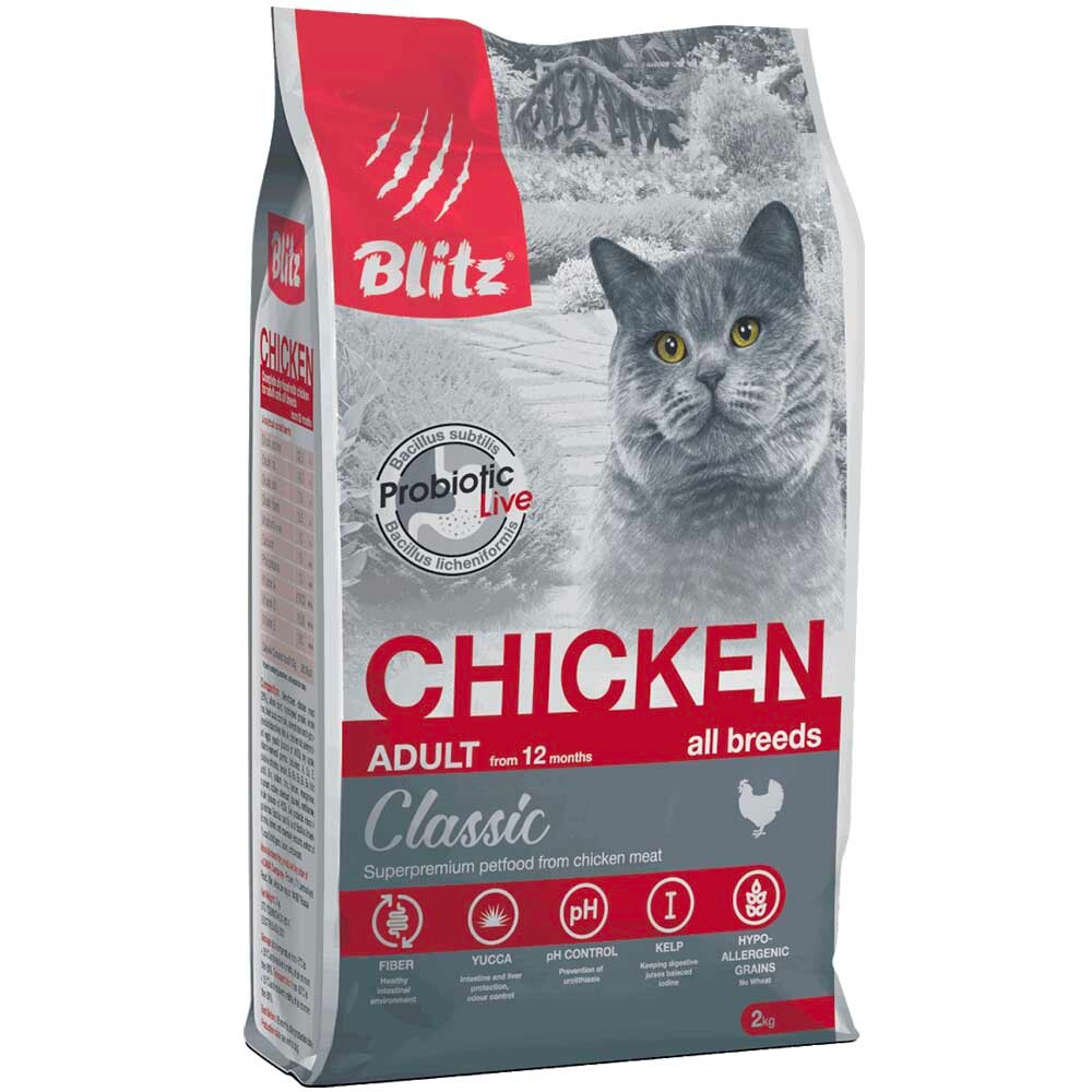 Blitz Classic корм для кошек с курицей (Adult Cats Chicken)