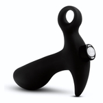 Черный анальный вибратор Silicone Vibrating Prostate Massager 01 - 10,8 см. (Цвет: черный)